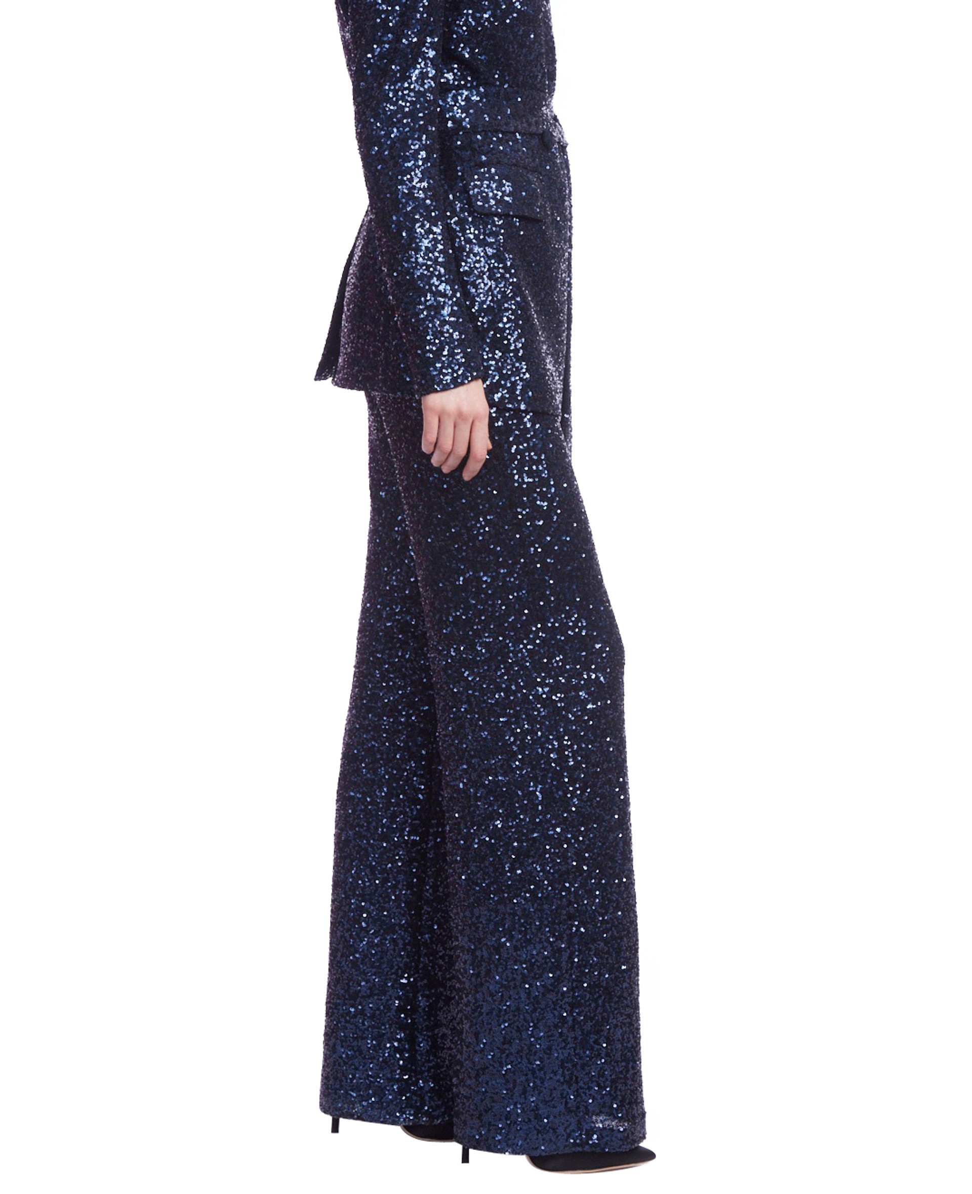 Wide-Leg Sequin Pants