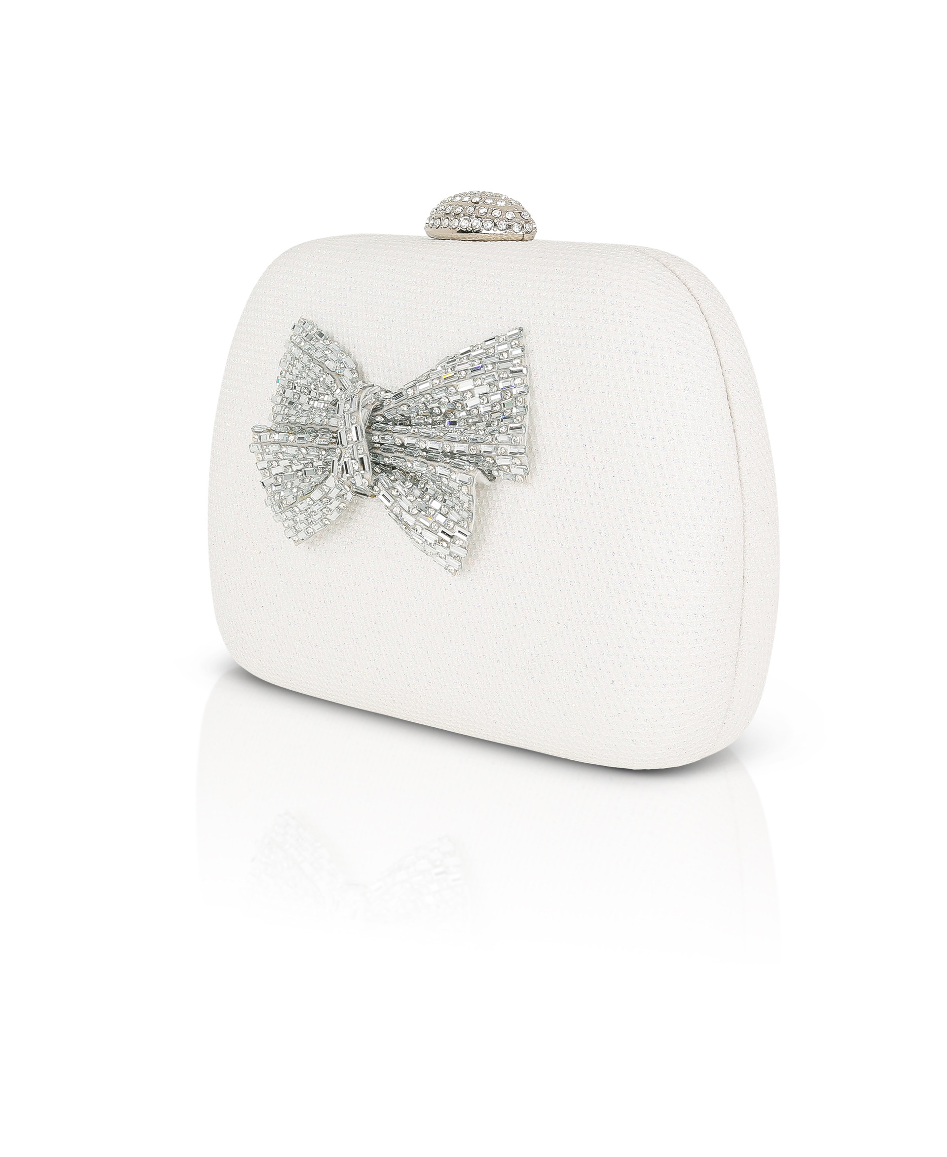 Ellie Jacquard Minaudere with Crystal Bow