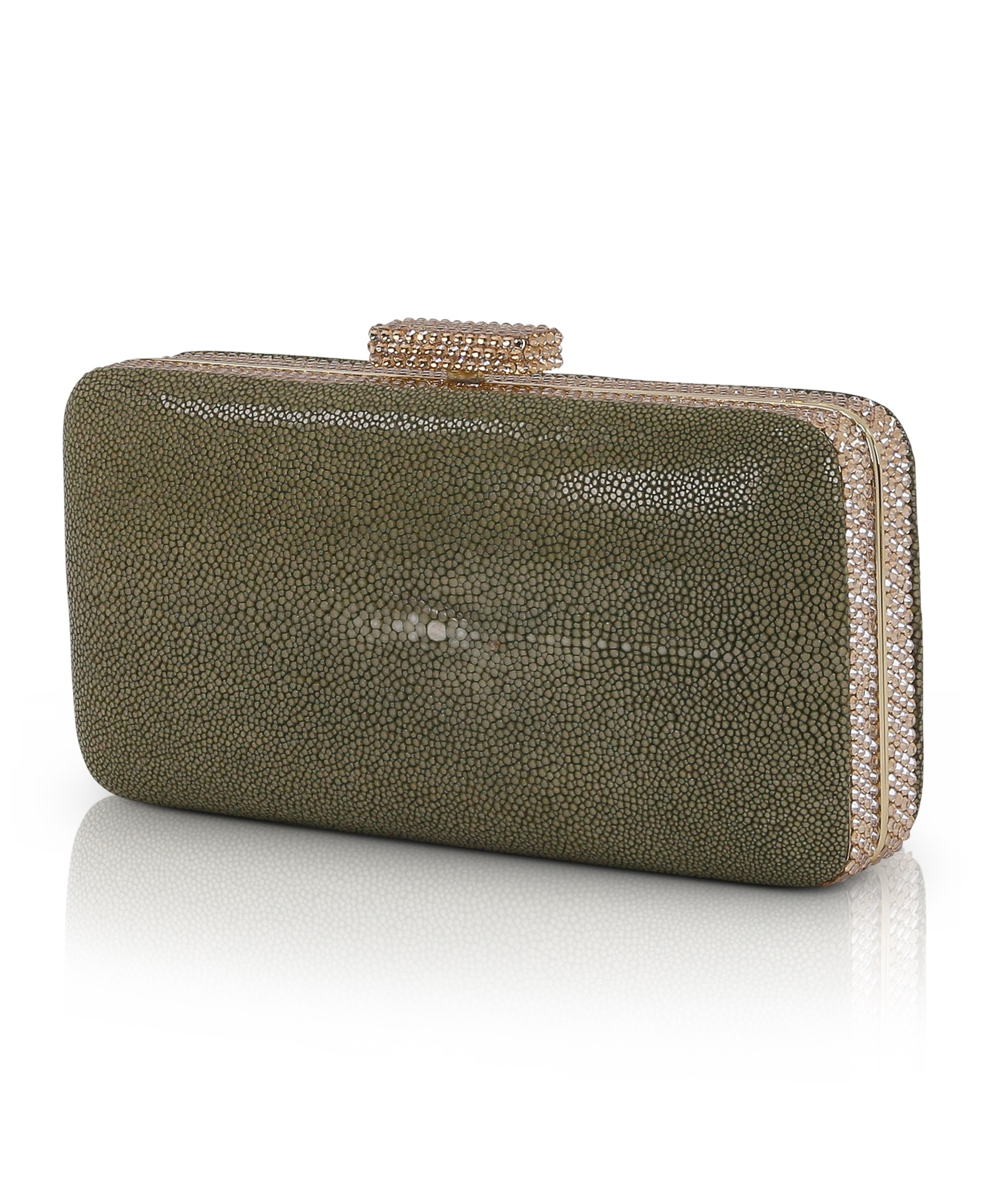 Evelyn Stingray Leather Clutch