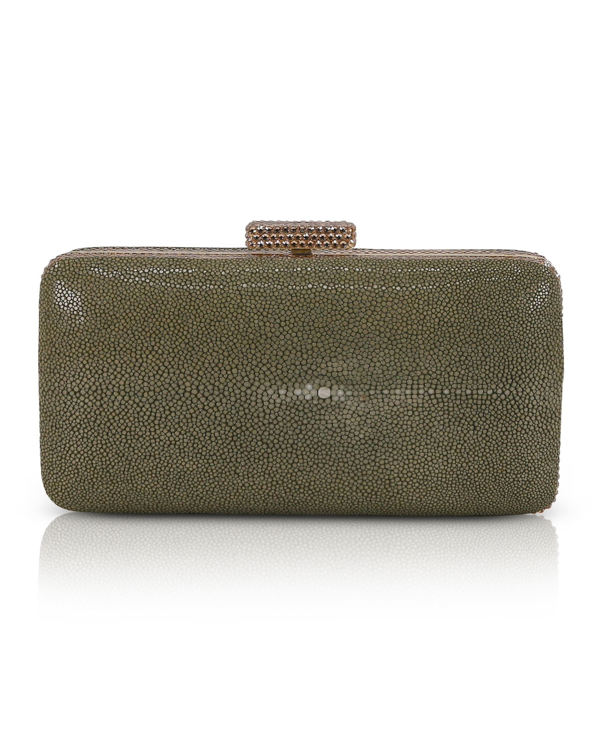 Evelyn Stingray Leather Clutch