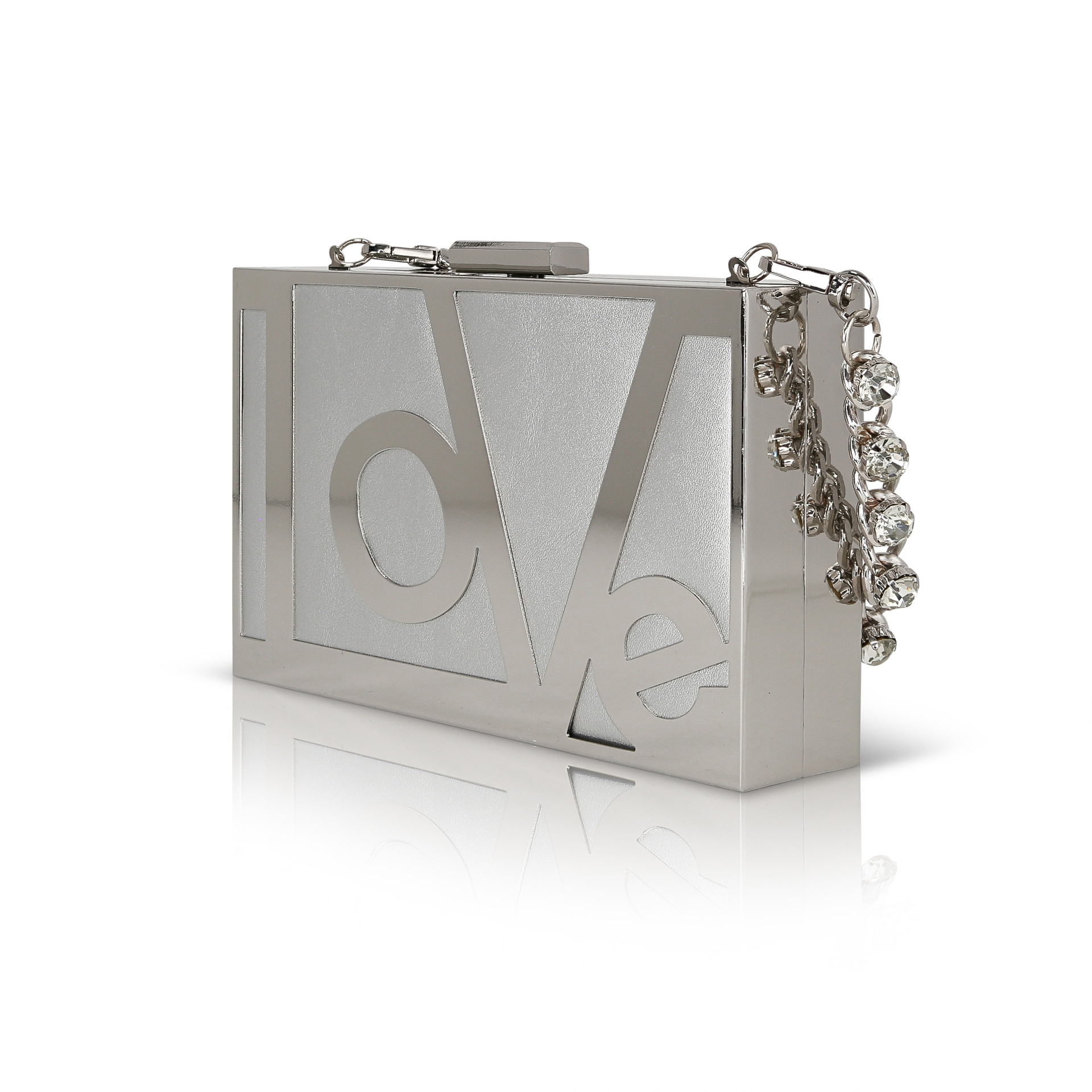 Freya Metal LOVE Box Clutch