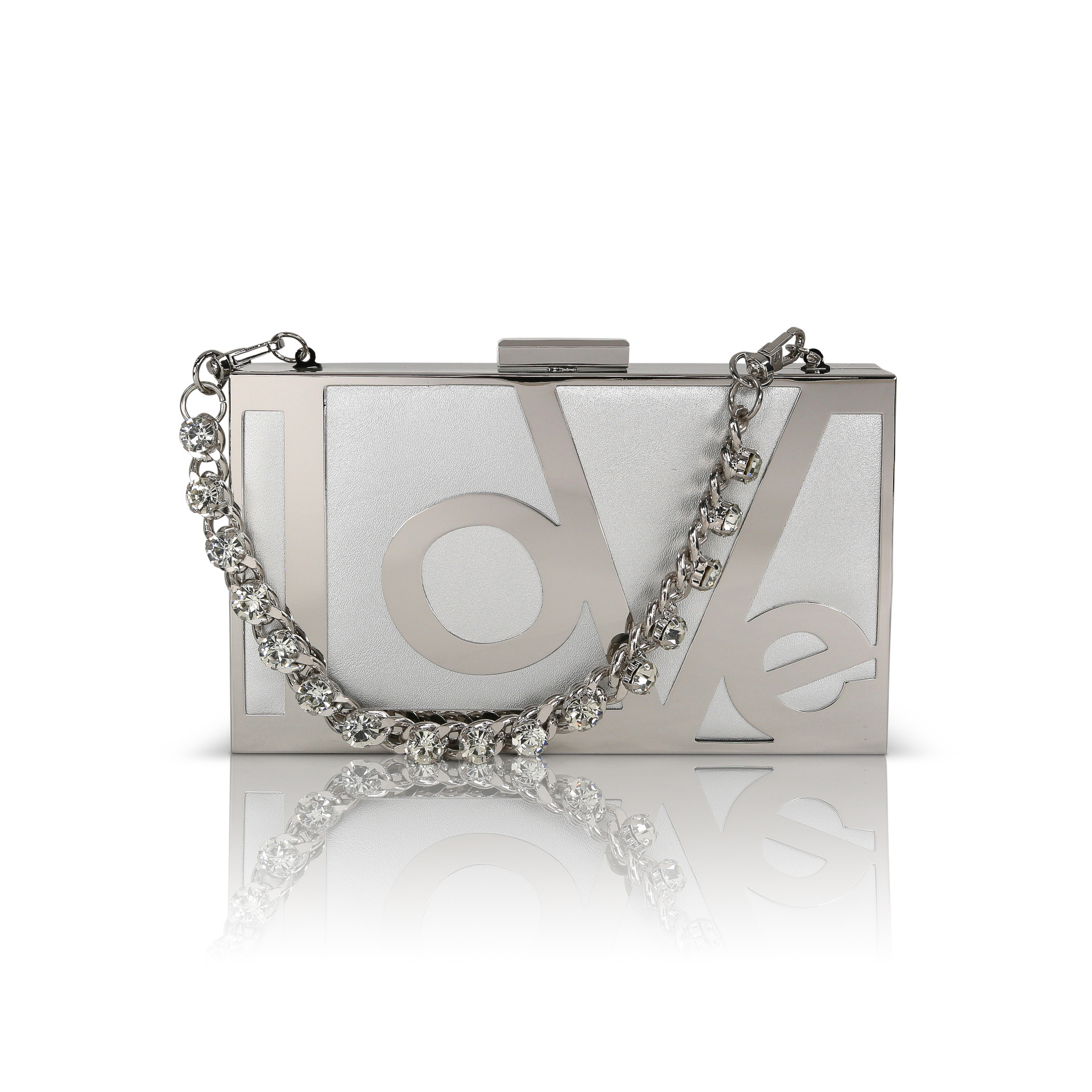 Freya Metal LOVE Box Clutch