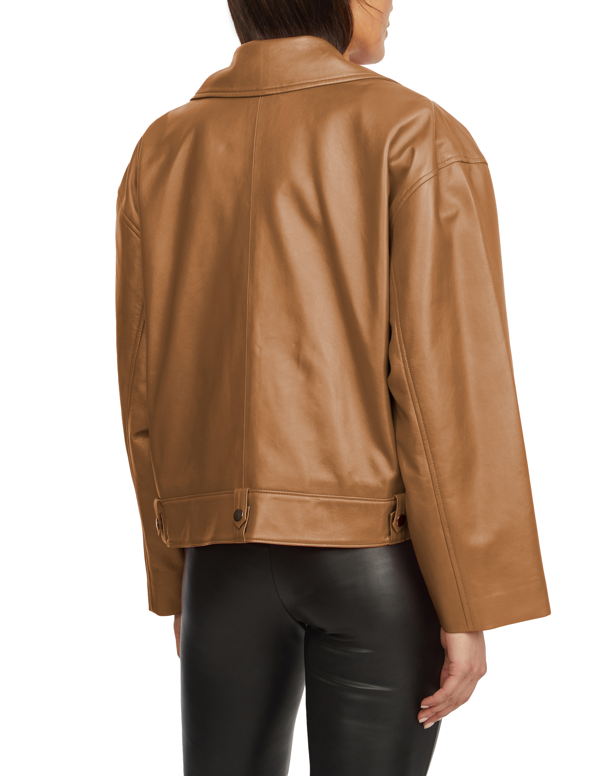 Rochelle Leather Feminine Moto Jacket
