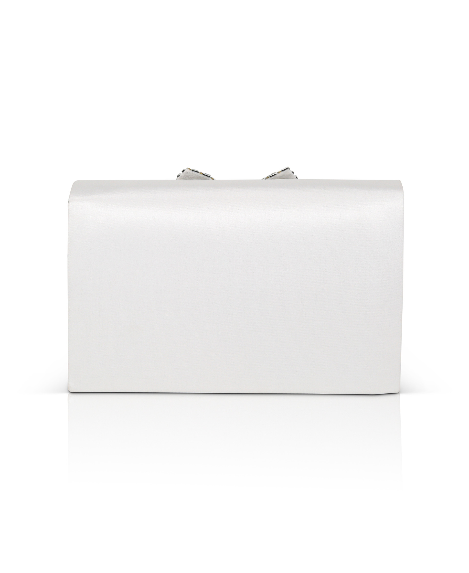 Elizabeth Satin Clutch with Crystal Bow