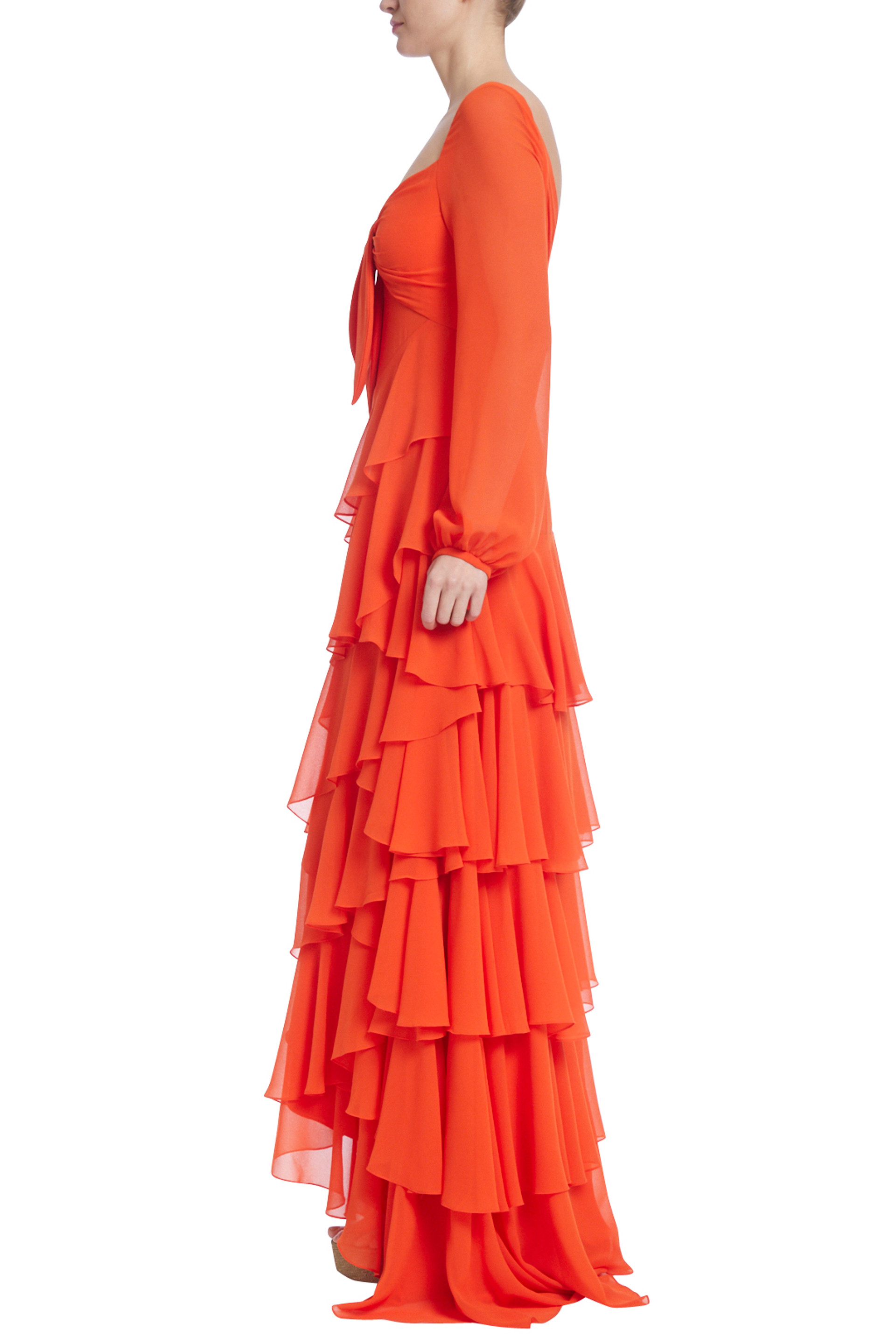Tiered Ruffle Maxi Gown