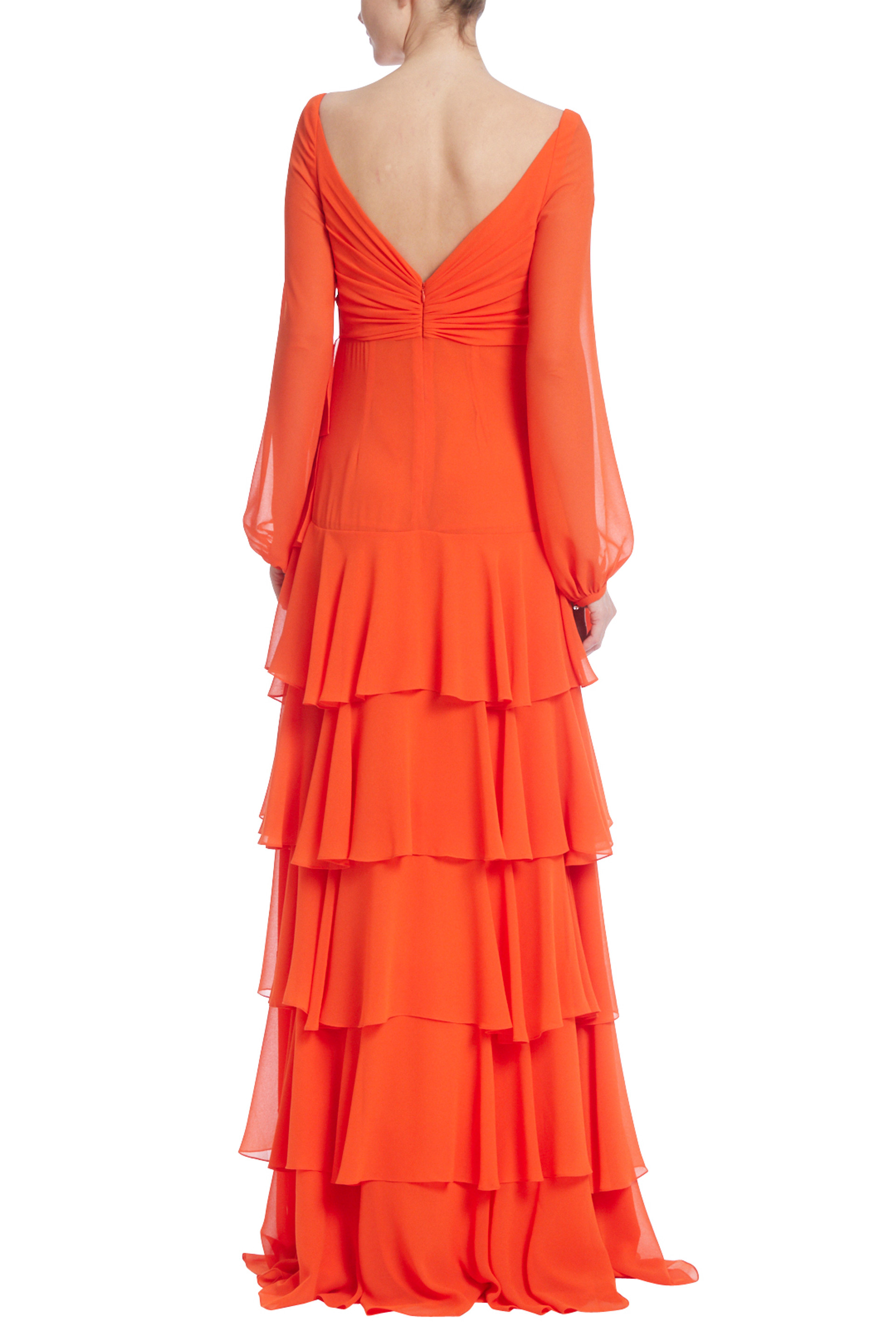 Tiered Ruffle Maxi Gown