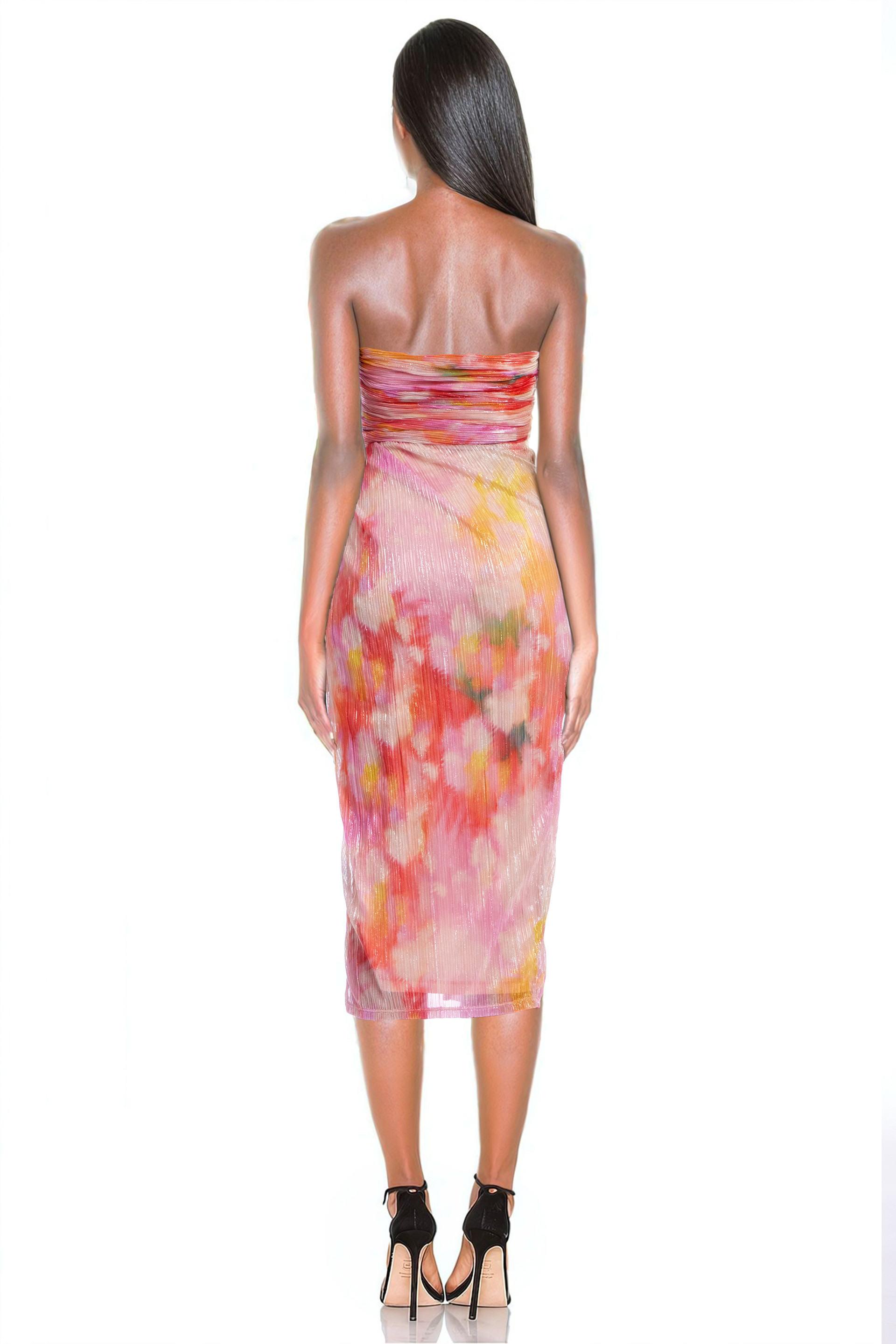 Danika Printed Strapless Sheath Dress