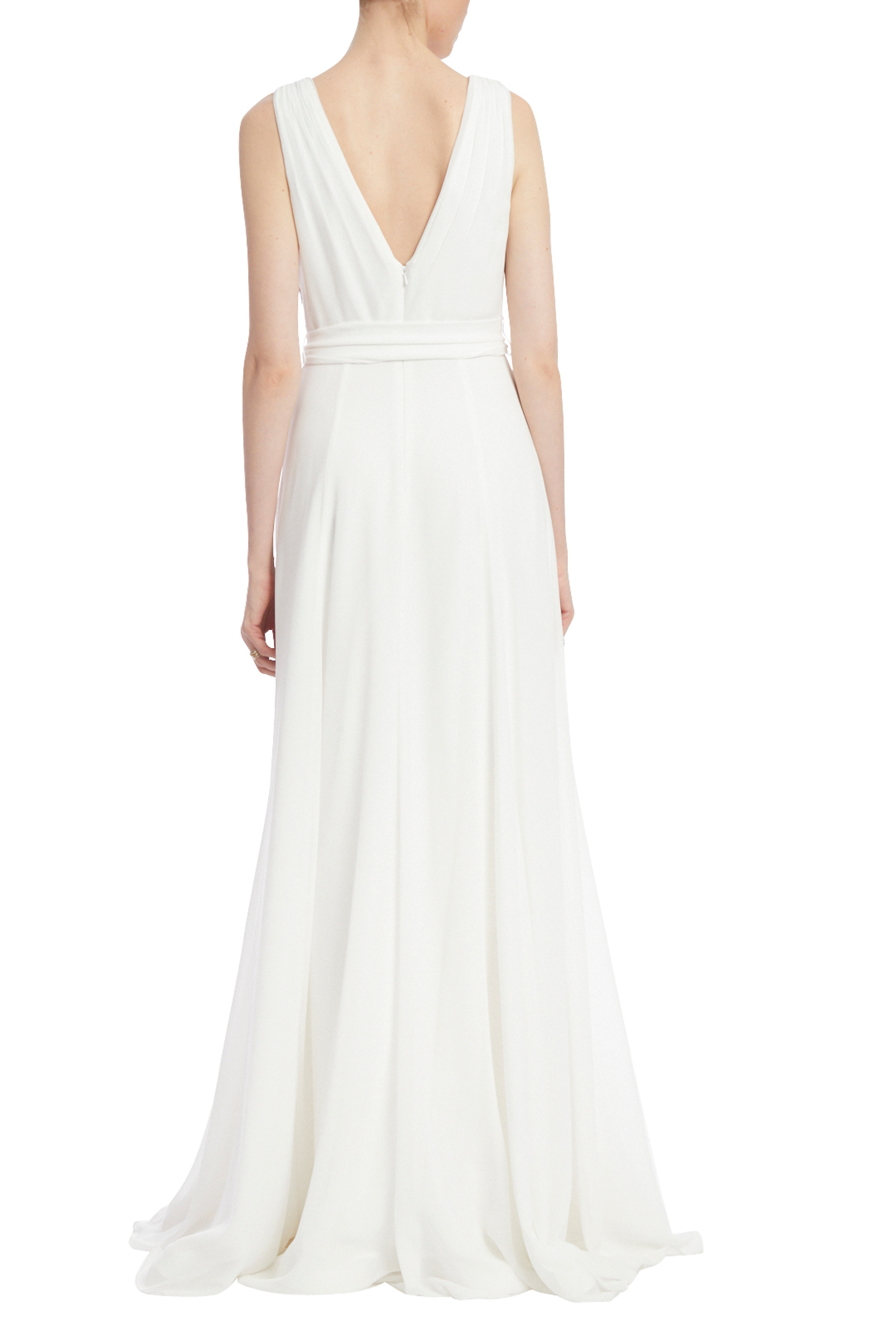 Fit & Flare Placed Floral Gown