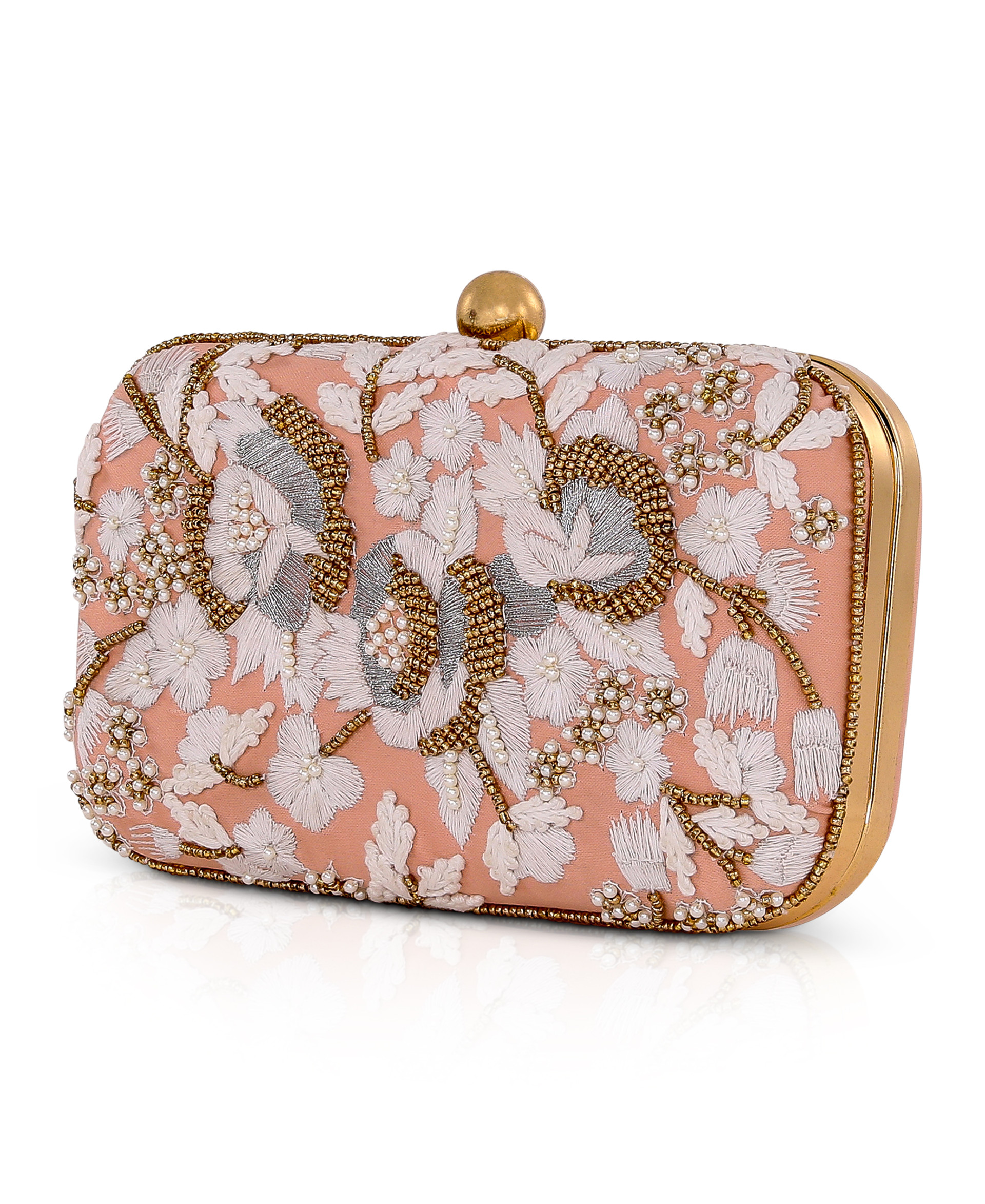 Elise Floral Embroidered Clutch