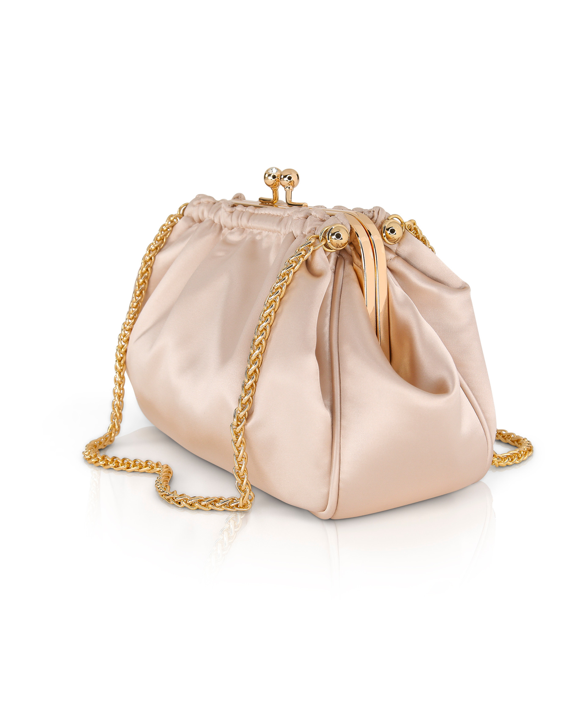 Cosima Satin Kisslock Framed Clutch
