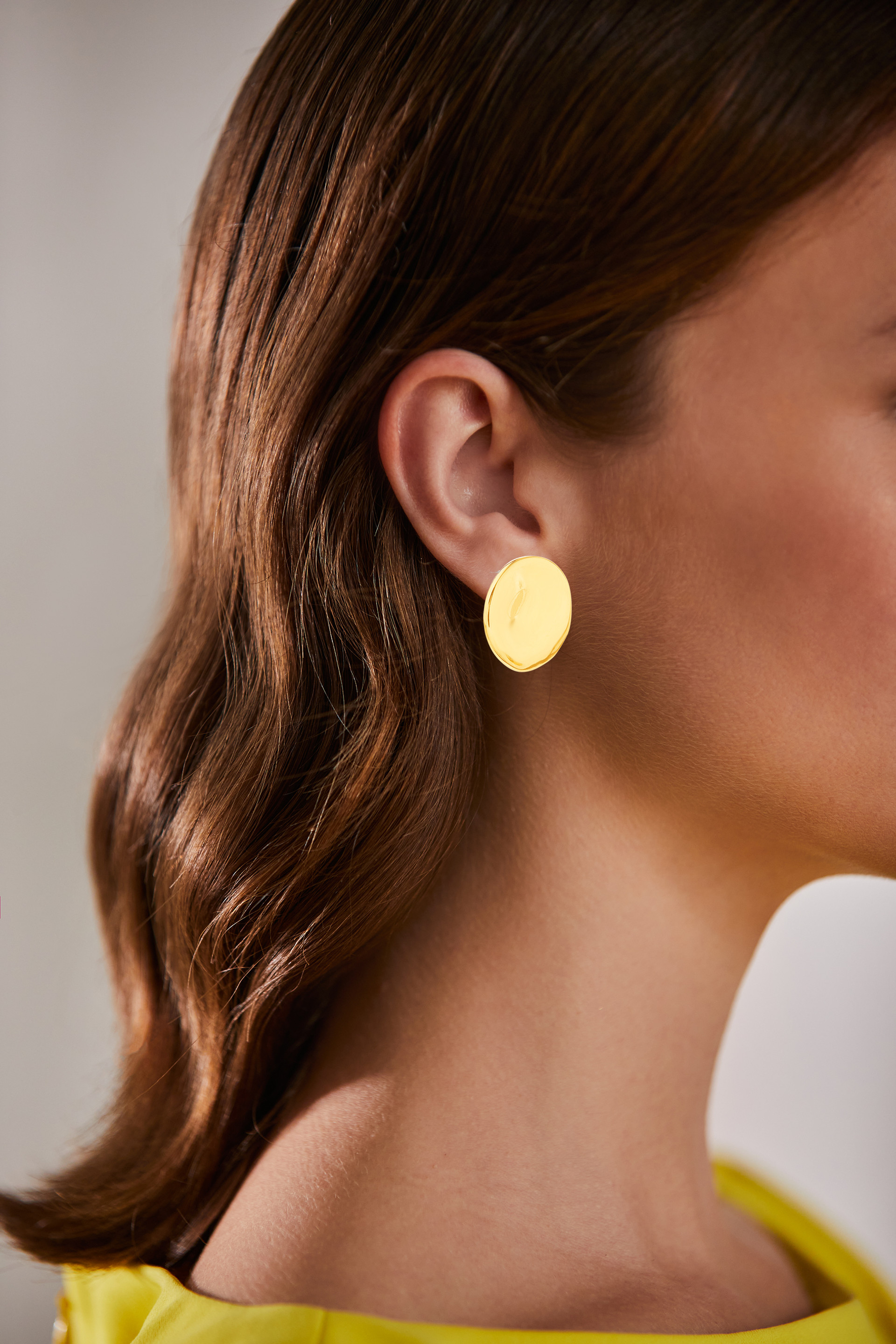 Molten Metal Button Earrings