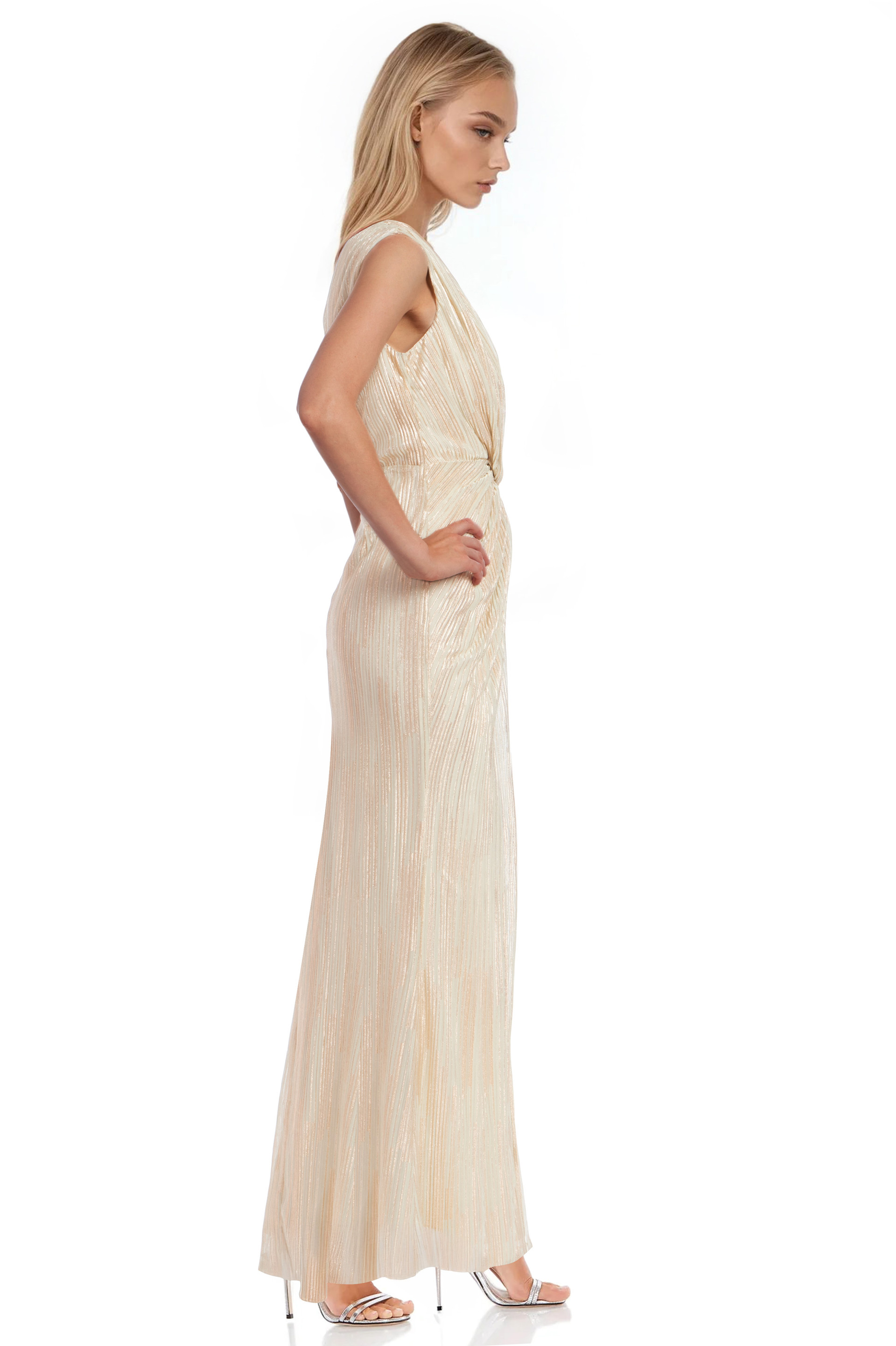 Eva Sleeveless Front Knot Gown