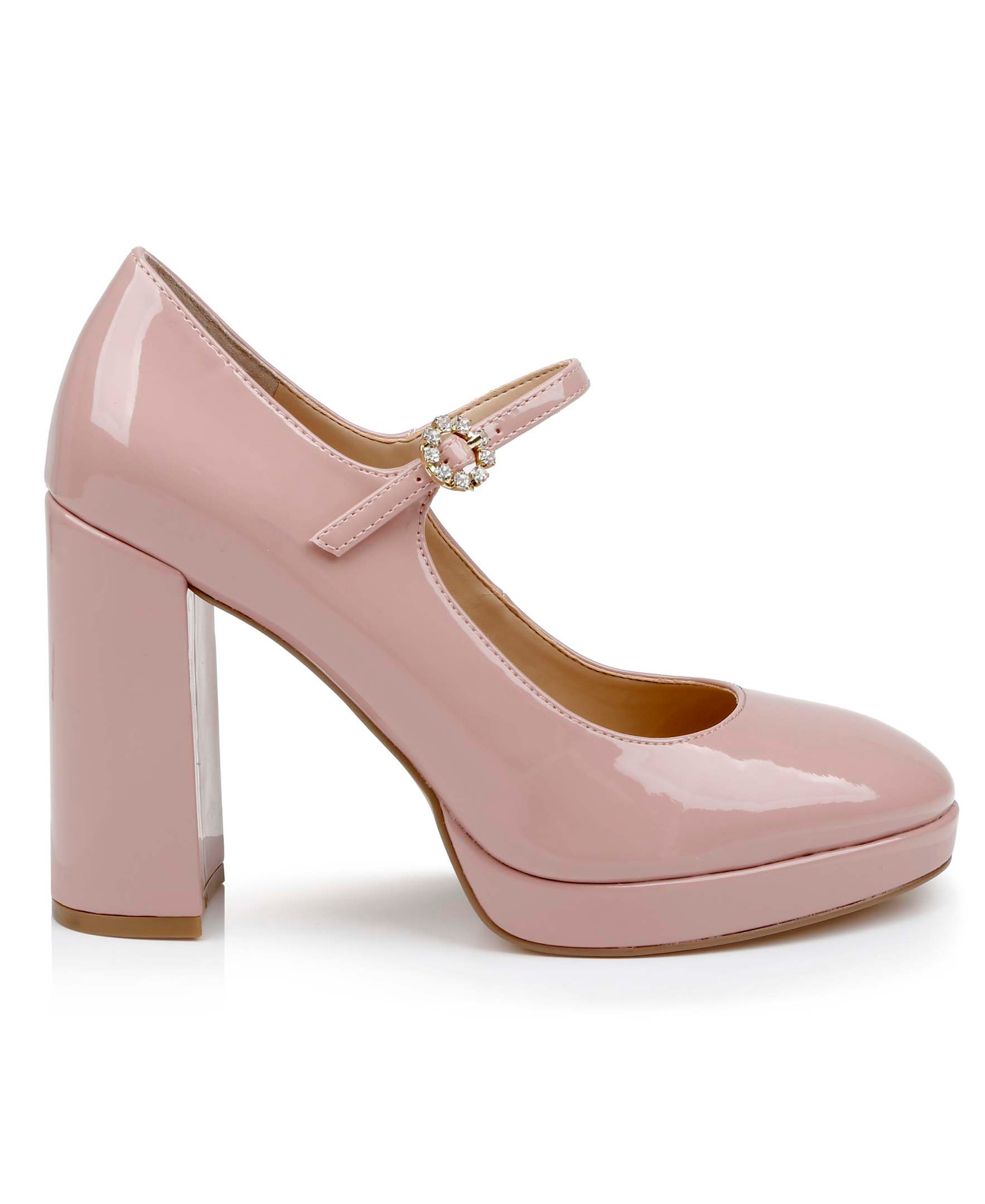 Trisha Mary Jane Platform Pumps in Patent Leather