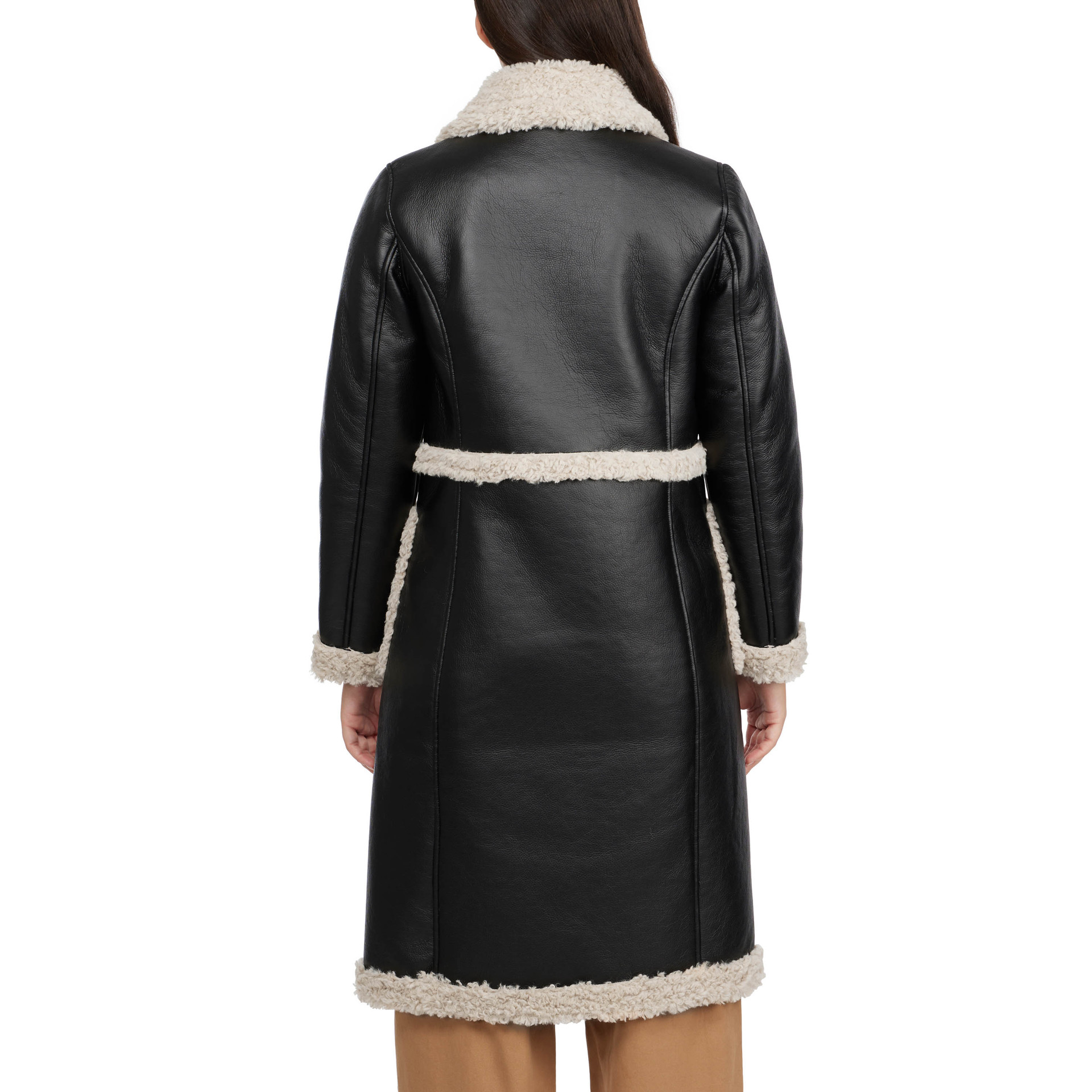 Trisha Black Faux Shearling Coat
