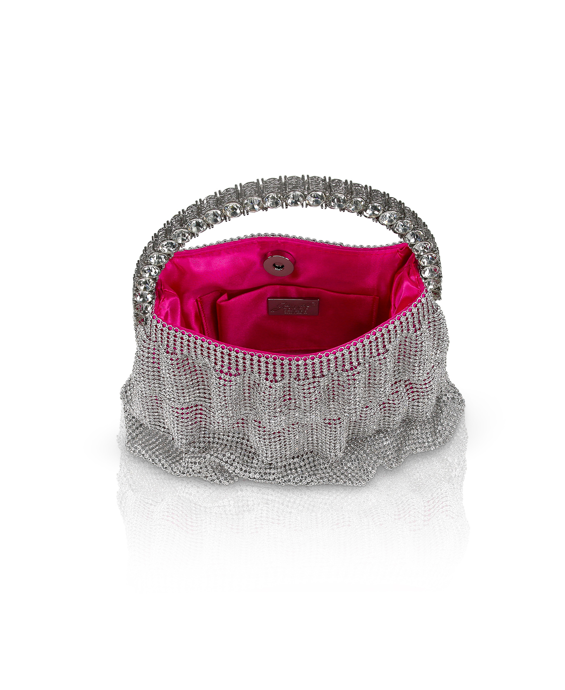 Eirene Layered Crystal Mesh Pouch Clutch