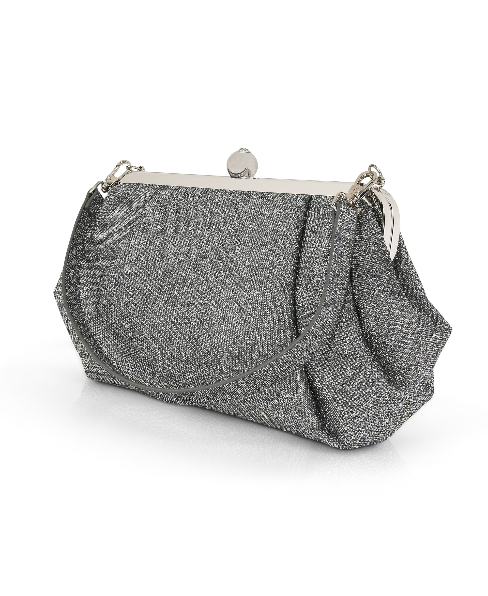 Genevieve Sparkle Pleated Frame Bag
