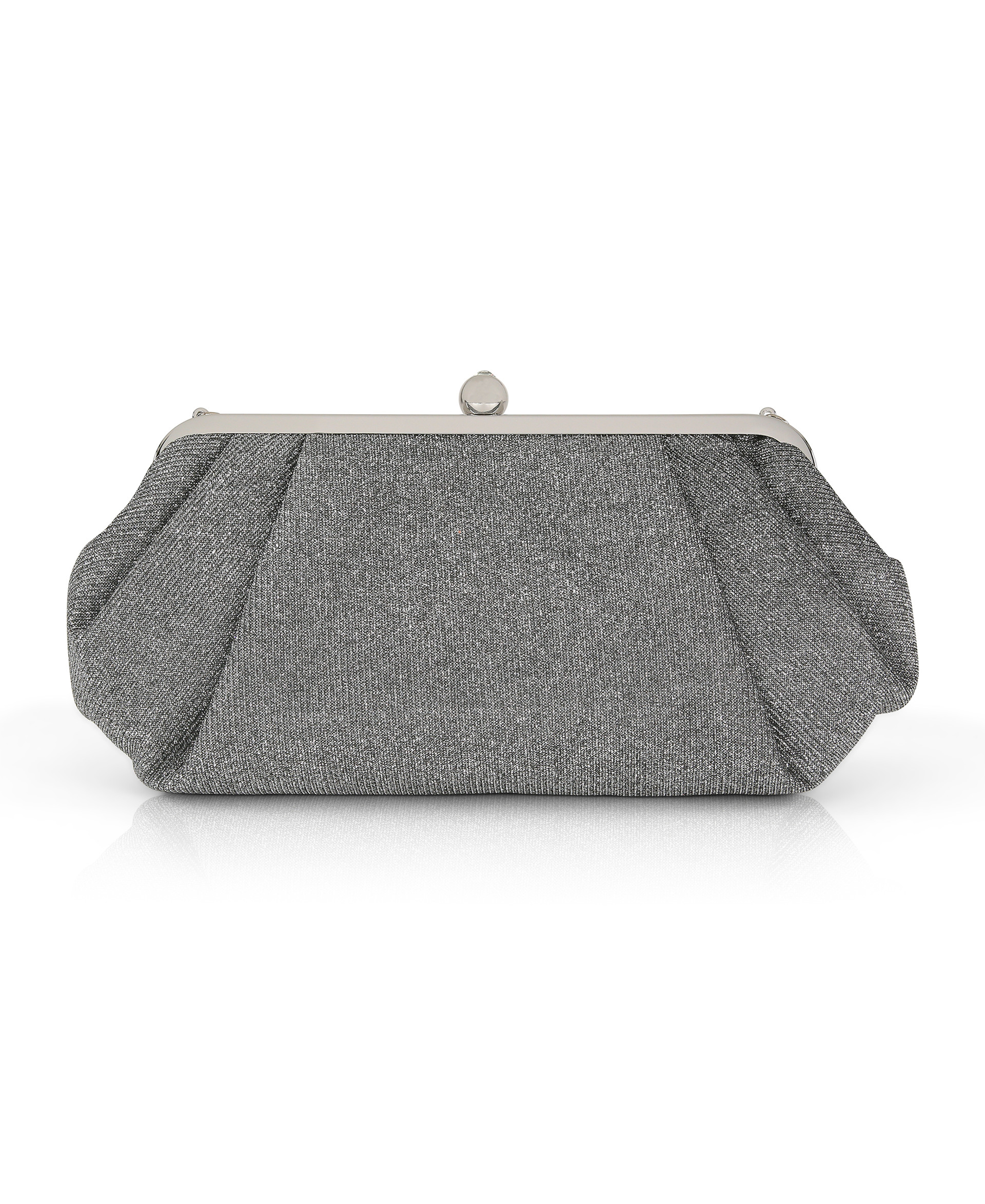 Genevieve Sparkle Pleated Frame Bag