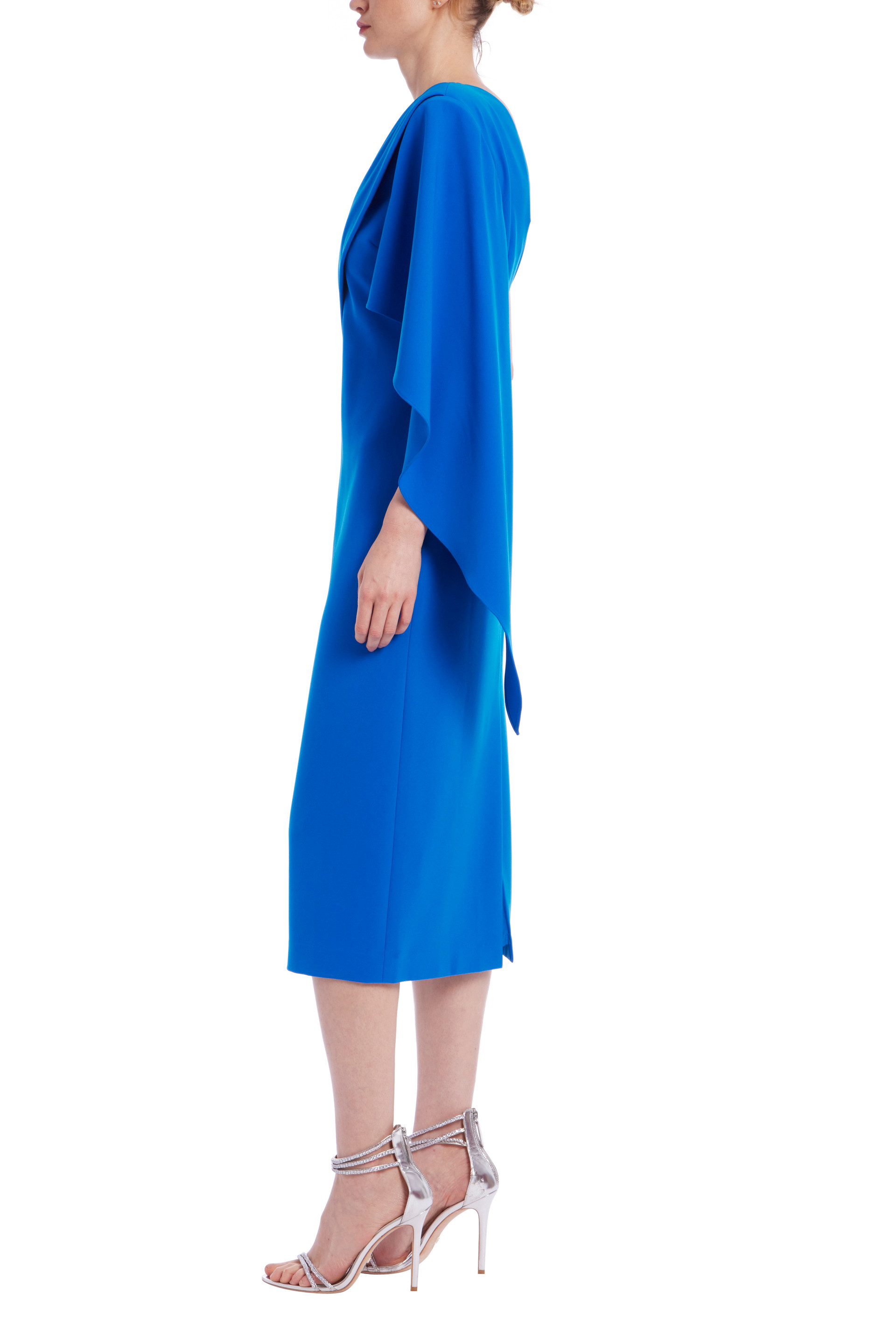 One-Shoulder Drape Sheath Dress