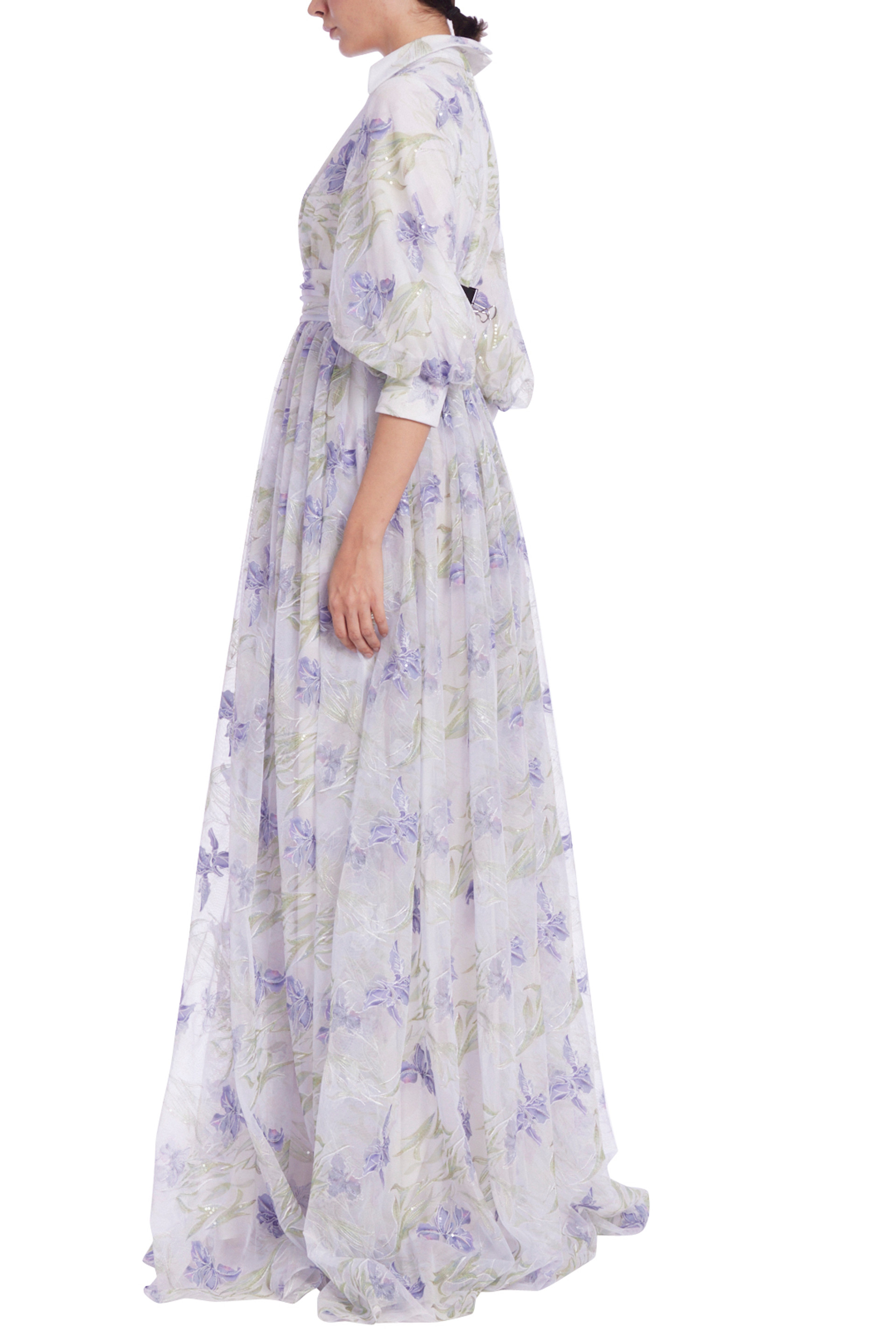 Floral Embroidered Gown